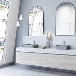 VIGO Concreto Stone Concrete Square Vessel Bathroom Sink in Gray -Bathroom Sinks Sales gray vigo vessel sinks vg04057 31 1000