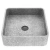 VIGO Concreto Stone Concrete Square Vessel Bathroom Sink in Gray -Bathroom Sinks Sales gray vigo vessel sinks vg04057 64 1000