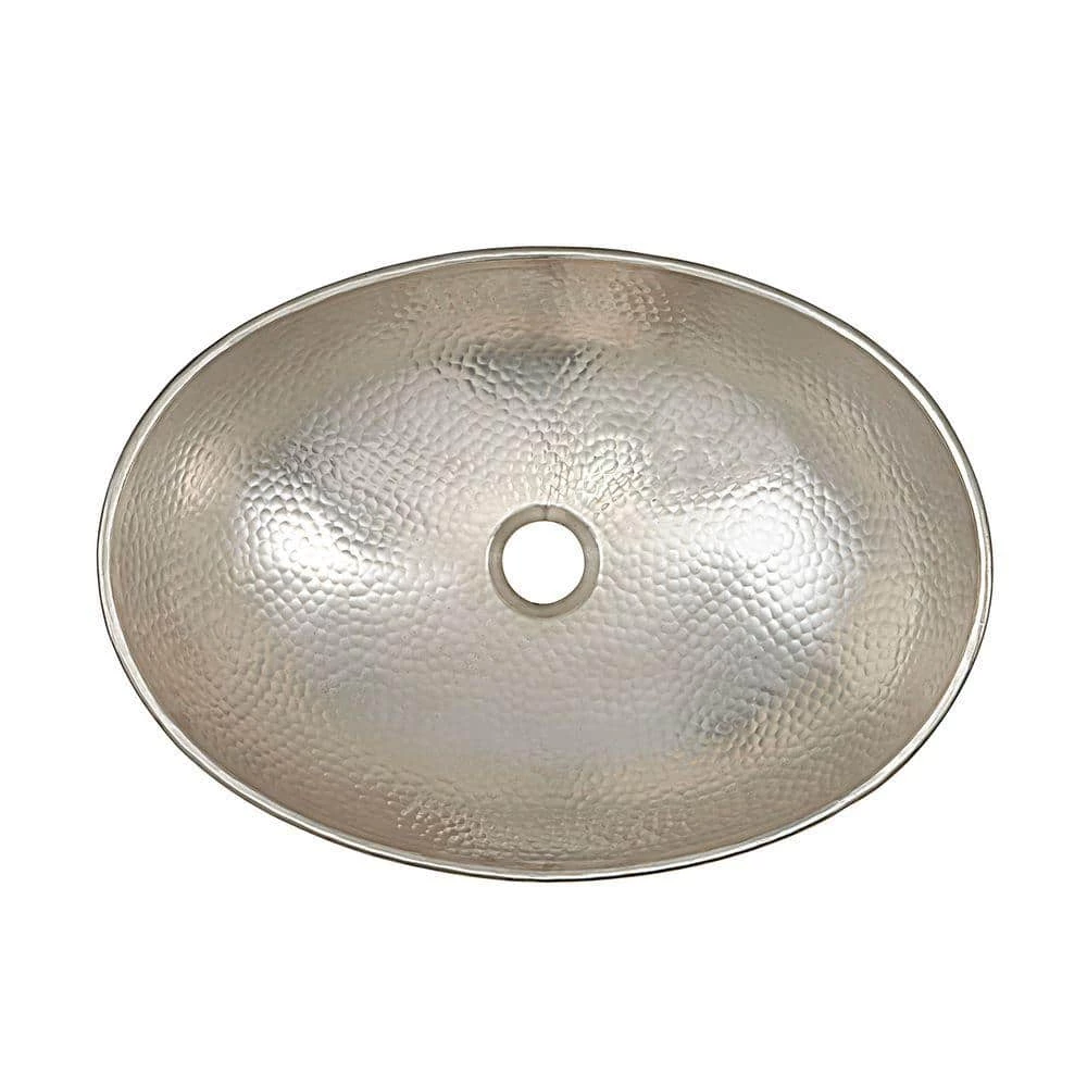 SINKOLOGY Hobbes 19 in. Handcrafted Vessel Sink in Hammered Nickel 4 SINKOLOGY Hobbes 19 in. Handcrafted Vessel Sink in Hammered Nickel - Image 2