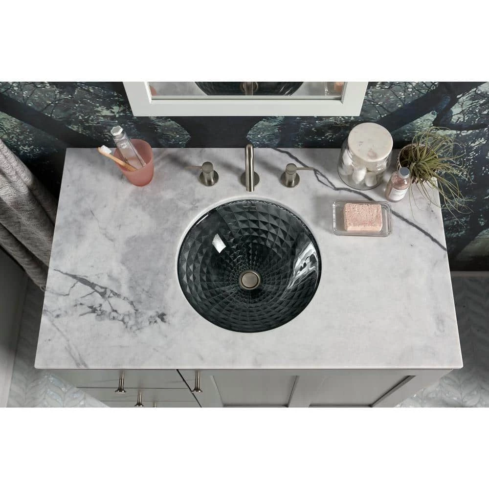 KOHLER Kallos Undermount Glass Bathroom Sink in Ice 8 KOHLER Kallos Undermount Glass Bathroom Sink in Ice - Image 6