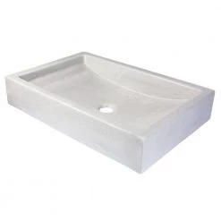 Eden Bath 22 in. Shallow Wave Concrete Rectangular Vessel Sink in Light Gray -Bathroom Sinks Sales light gray eden bath vessel sinks eb n008lg 1f 1000