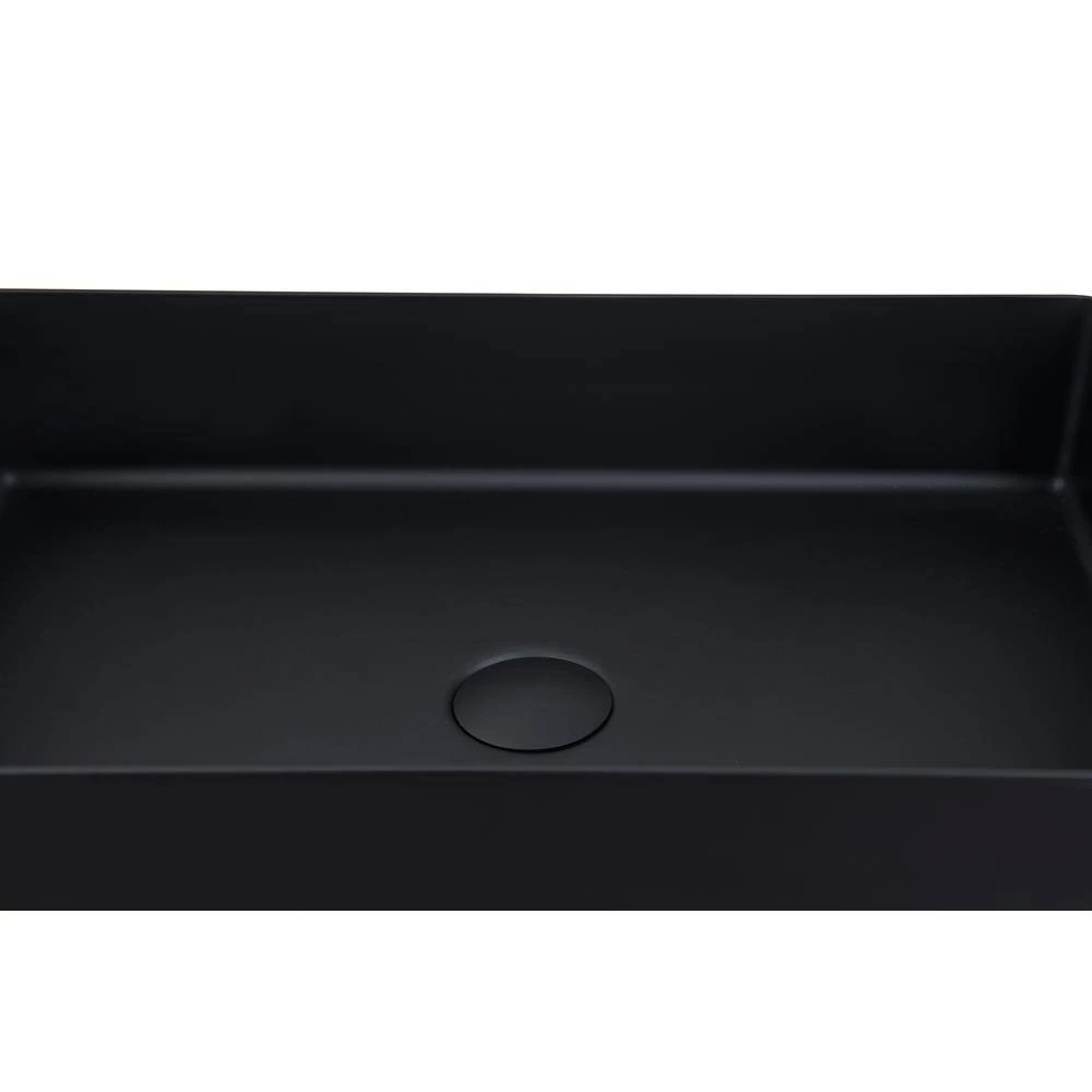 AKDY 20.6 in. W x 13.5 in. L Stainless Steel Vessel Sink with High Arc Faucet and Pop-Up Drain in Matte Black 7 AKDY 20.6 in. W x 13.5 in. L Stainless Steel Vessel Sink with High Arc Faucet and Pop-Up Drain in Matte Black - Image 5