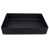 AKDY 20.6 in W x 13.5 in L Stainless Steel Bathroom Vessel Sink with Pop-Up Drain in Matte Black 2 AKDY 20.6 in W x 13.5 in L Stainless Steel Bathroom Vessel Sink with Pop-Up Drain in Matte Black -Bathroom Sinks Sales matte black akdy vessel sinks bs003 5 sd 64 1000