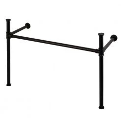 Kingston Brass Imperial Stainless Steel Console Table Legs in Matte Black