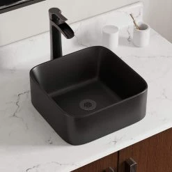 MR Direct Vessel Sink in Matte Black