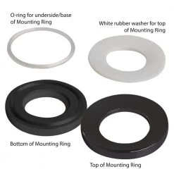 Novatto 3 in. O.D. x 3/8 in. Bathroom Vessel Sink Mounting Ring in Matte Black -Bathroom Sinks Sales matte black novatto sink mounting hardware mr 001mb 4f 1000