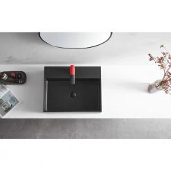 SERENE VALLEY 26 in. Wall-Mount Install or On Countertop Bathroom Sink with Single Faucet Hole in Matte Black 18 SERENE VALLEY 26 in. Wall-Mount Install or On Countertop Bathroom Sink with Single Faucet Hole in Matte Black -Bathroom Sinks Sales matte black serene valley wall mount sinks svws601 26bk fa 1000