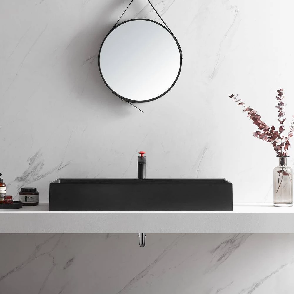 SERENE VALLEY Bathroom Sink, Wall-Mount Install or On Countertop, 40 in. with Single Faucet Hole 9 SERENE VALLEY Bathroom Sink, Wall-Mount Install or On Countertop, 40 in. with Single Faucet Hole - Image 7