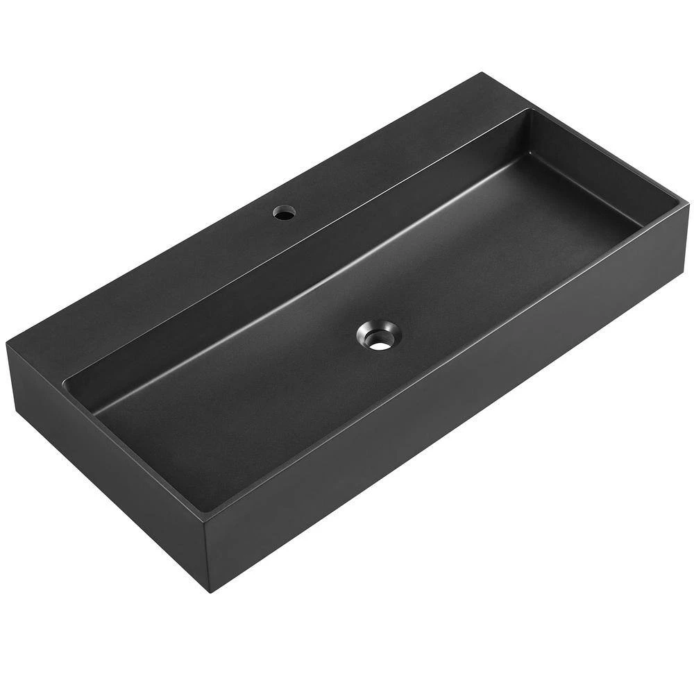 SERENE VALLEY Bathroom Sink, Wall-Mount Install or On Countertop, 40 in. with Single Faucet Hole 12 SERENE VALLEY Bathroom Sink, Wall-Mount Install or On Countertop, 40 in. with Single Faucet Hole - Image 10
