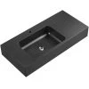 SERENE VALLEY 40 in. Wall-Mount Install or On Countertop Bathroom Sink with Single Faucet Hole in Matte Black -Bathroom Sinks Sales matte black serene valley wall mount sinks svws602 40bk 64 1000