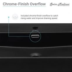 Swiss Madison Claire 24 in. Ceramic Matte Black Console Sink Basin Black Legs 27 Swiss Madison Claire 24 in. Ceramic Matte Black Console Sink Basin Black Legs -Bathroom Sinks Sales matte black swiss madison console sinks sm cs781 44 1000