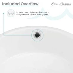 Swiss Madison Monaco Ceramic White and Matte Black Console Sink Basin and Leg Combo -Bathroom Sinks Sales matte black swiss madison console sinks sm cs801mb 77 1000