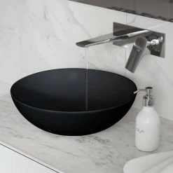 Swiss Madison Classe Vessel Sink in Matte Black -Bathroom Sinks Sales matte black swiss madison vessel sinks sm vs241 77 1000