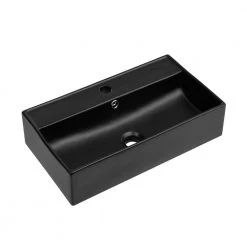 Swiss Madison Claire 22 in. Ceramic Rectangle Wall-Mount Vessel Bathroom Sink in Matte Black -Bathroom Sinks Sales matte black swiss madison wall mount sinks sm ws318mb e1 1000