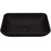 VIGO Matte Shell Sottile Glass Rectangular Vessel Bathroom Sink in Black -Bathroom Sinks Sales matte black vigo vessel sinks vg07110 64 1000