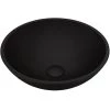 VIGO Matte Shell Cavalli Glass Round Vessel Bathroom Sink in Black -Bathroom Sinks Sales matte black vigo vessel sinks vg07111 64 1000
