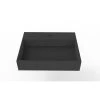 Castellousa Juniper 24 in. Wall Mount Solid Surface Rectangular Single Basin Non Vessel Bathroom Sink in Matte Black -Bathroom Sinks Sales matte black wall mount sinks cb gm 2056 24 b 64 1000