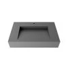 Castellousa Pyramid 30 in. Wall Mount Solid Surface Single-Basin Rectangle Non Vessel Bathroom Sink in Matte Grey 2 Castellousa Pyramid 30 in. Wall Mount Solid Surface Single-Basin Rectangle Non Vessel Bathroom Sink in Matte Grey -Bathroom Sinks Sales matte gray castellousa wall mount sinks cb gm 2053 30 g 64 1000