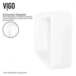 VIGO Matte Stone Petunia Composite Rectangular Vessel Bathroom Sink in White -Bathroom Sinks Sales matte stone vigo vessel sinks vg04002 77 1000