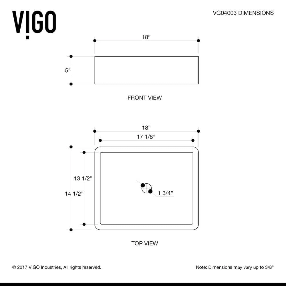 VIGO Matte Stone Marigold Composite Rectangular Vessel Bathroom Sink in White 12 VIGO Matte Stone Marigold Composite Rectangular Vessel Bathroom Sink in White - Image 10