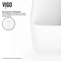 VIGO Matte Stone Amaryllis Composite Rectangular Vessel Bathroom Sink in White -Bathroom Sinks Sales matte stone vigo vessel sinks vg04005 77 1000