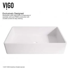 VIGO Matte Stone Magnolia Composite Rectangular Vessel Bathroom Sink in White 18 VIGO Matte Stone Magnolia Composite Rectangular Vessel Bathroom Sink in White -Bathroom Sinks Sales matte stone vigo vessel sinks vg04010 77 1000