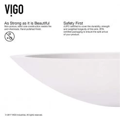 VIGO Matte Stone Wisteria Composite Oval Vessel Bathroom Sink in White -Bathroom Sinks Sales matte stone vigo vessel sinks vg04011 66 1000