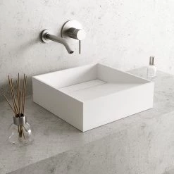 VIGO Matte Stone Starr Composite Square Vessel Bathroom Sink in White 17 VIGO Matte Stone Starr Composite Square Vessel Bathroom Sink in White -Bathroom Sinks Sales matte stone vigo vessel sinks vg04022 31 1000