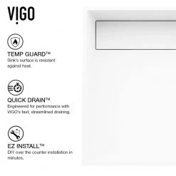 VIGO Matte Stone Starr Composite Square Vessel Bathroom Sink in White 15 VIGO Matte Stone Starr Composite Square Vessel Bathroom Sink in White -Bathroom Sinks Sales matte stone vigo vessel sinks vg04022 77 1000