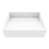 VIGO Matte Stone Starr Composite Rectangular Vessel Bathroom Sink in White