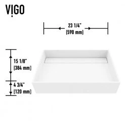VIGO Matte Stone Montauk Composite Grand Rectangular Vessel Bathroom Sink in White -Bathroom Sinks Sales matte stone vigo vessel sinks vg04026 c3 1000