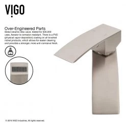 VIGO Matte Stone Magnolia Composite Rectangular Vessel Bathroom Sink in White with Faucet and Pop-Up Drain in Brushed Nickel -Bathroom Sinks Sales matte stone vigo vessel sinks vgt1230 fa 1000