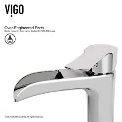 VIGO Matte Stone Magnolia Composite Rectangular Vessel Bathroom Sink in White with Niko Faucet and Pop-Up Drain in Chrome -Bathroom Sinks Sales matte stone vigo vessel sinks vgt1232 fa 1000