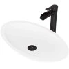 VIGO Matte Stone Wisteria Composite Oval Vessel Bathroom Sink in White with Niko Faucet and Pop-Up Drain in Matte Black 2 VIGO Matte Stone Wisteria Composite Oval Vessel Bathroom Sink in White with Niko Faucet and Pop-Up Drain in Matte Black -Bathroom Sinks Sales matte stone vigo vessel sinks vgt987 64 1000