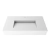 Castellousa Pyramid 35.43 in. Wall Mount Solid Surface Single-Basin Rectangle Bathroom Sink in Matte White 2 Castellousa Pyramid 35.43 in. Wall Mount Solid Surface Single-Basin Rectangle Bathroom Sink in Matte White -Bathroom Sinks Sales matte white castellousa wall mount sinks cb gm 2053 36 64 1000