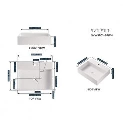 SERENE VALLEY 26 in. Wall-Mount or Countertop Install, Bathroom Sink with Single Faucet Hole in Matte White 16 SERENE VALLEY 26 in. Wall-Mount or Countertop Install, Bathroom Sink with Single Faucet Hole in Matte White -Bathroom Sinks Sales matte white serene valley wall mount sinks svws601 26wh 4f 1000