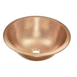 SINKOLOGY Born 16 in. Undermount or Drop-In Copper Bathroom Sink in Naked Unfinished Copper