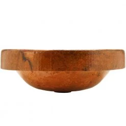 Novatto Granada Round Drop-In Copper Bathroom Sink in Natural -Bathroom Sinks Sales natural finish novatto drop in bathroom sinks tcu 014na 1f 1000