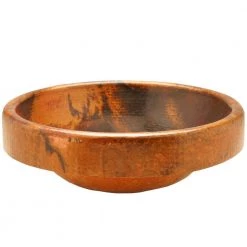 Novatto Granada Round Drop-In Copper Bathroom Sink in Natural -Bathroom Sinks Sales natural finish novatto drop in bathroom sinks tcu 014na 4f 1000