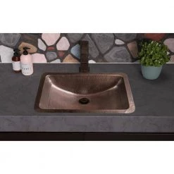 Monarch Abode Monarch Dual Mount Pure Copper Hand Hammered Venetian 21 in. Single Bowl Sink -Bathroom Sinks Sales oil rubbed bronze monarch abode drop in bathroom sinks 17095 44 1000