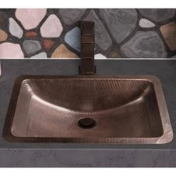 Monarch Abode Monarch Dual Mount Pure Copper Hand Hammered Venetian 21 in. Single Bowl Sink -Bathroom Sinks Sales oil rubbed bronze monarch abode drop in bathroom sinks 17095 4f 1000