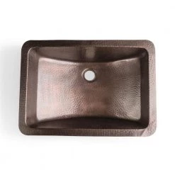 Monarch Abode Monarch Dual Mount Pure Copper Hand Hammered Venetian 21 in. Single Bowl Sink -Bathroom Sinks Sales oil rubbed bronze monarch abode drop in bathroom sinks 17095 76 1000