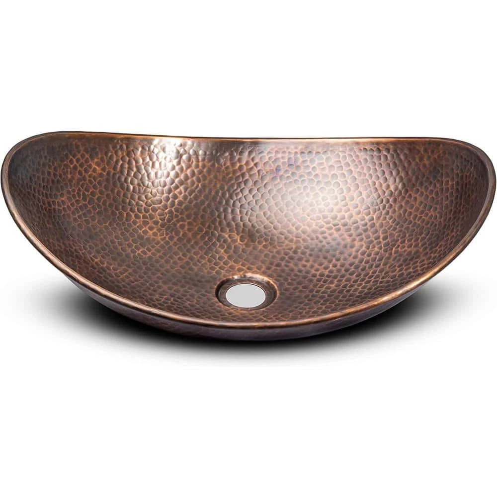 Monarch Abode 19 in. Hand Hammered Harbor Vessel Bathroom Sink in Pure Copper 3 Monarch Abode 19 in. Hand Hammered Harbor Vessel Bathroom Sink in Pure Copper