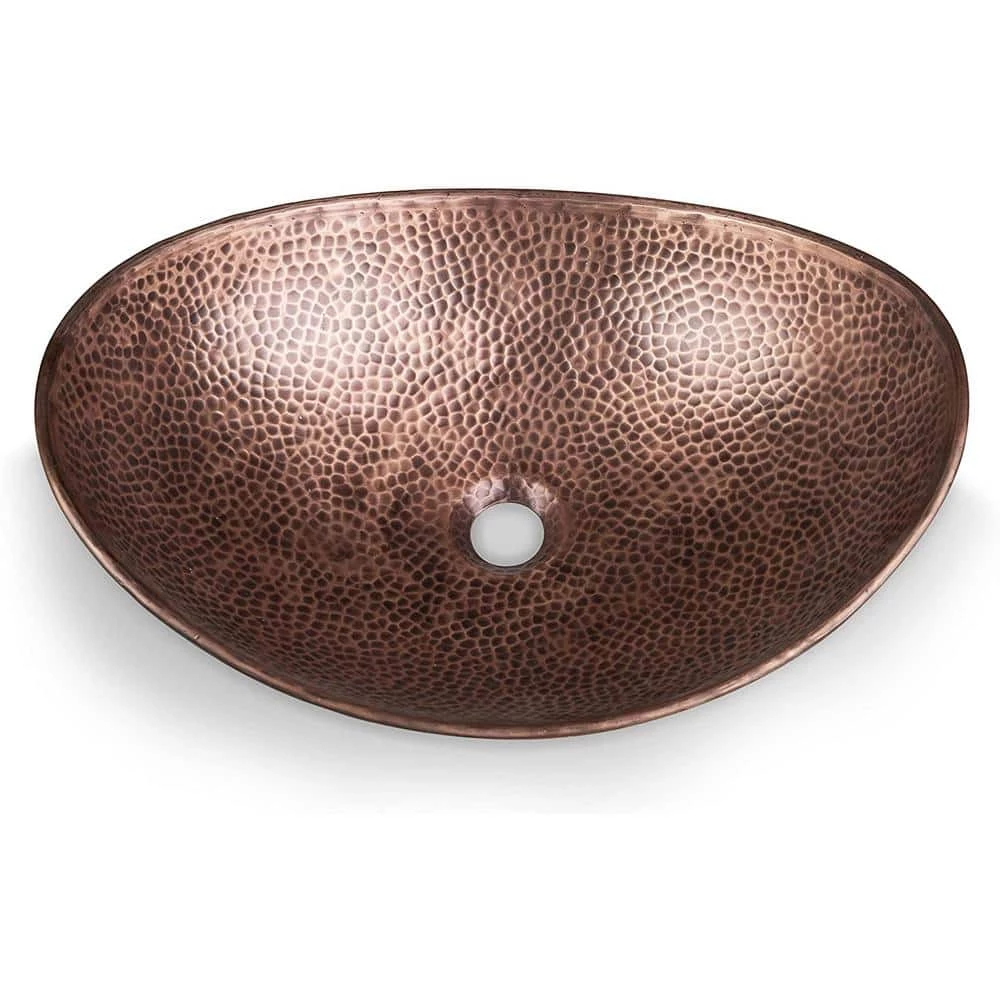 Monarch Abode 19 in. Hand Hammered Harbor Vessel Bathroom Sink in Pure Copper 10 Monarch Abode 19 in. Hand Hammered Harbor Vessel Bathroom Sink in Pure Copper - Image 8