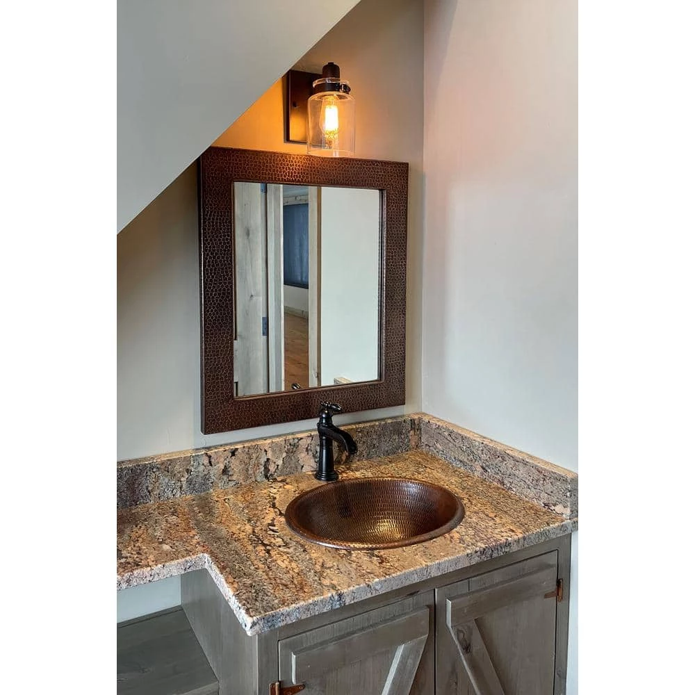 Premier Copper Products Self-Rimming Oval Hammered Copper Bathroom Sink in Oil Rubbed Bronze 3 Premier Copper Products Self-Rimming Oval Hammered Copper Bathroom Sink in Oil Rubbed Bronze