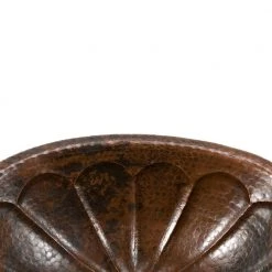 Premier Copper Products Self-Rimming Oval Sunburst Hammered Copper Bathroom Sink in Oil Rubbed Bronze -Bathroom Sinks Sales oil rubbed bronze premier copper products drop in bathroom sinks lo19rsbdb 4f 1000