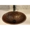 Premier Copper Products Self-Rimming Oval Sunburst Hammered Copper Bathroom Sink in Oil Rubbed Bronze -Bathroom Sinks Sales oil rubbed bronze premier copper products drop in bathroom sinks lo19rsbdb 64 1000