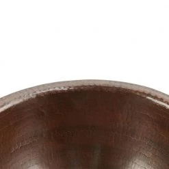 Premier Copper Products Self-Rimming Small Round Hammered Copper Bathroom Sink in Oil Rubbed Bronze -Bathroom Sinks Sales oil rubbed bronze premier copper products drop in bathroom sinks lr14rdb 44 1000
