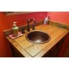 Premier Copper Products Self-Rimming Small Round Hammered Copper Bathroom Sink in Oil Rubbed Bronze -Bathroom Sinks Sales oil rubbed bronze premier copper products drop in bathroom sinks lr14rdb 64 1000