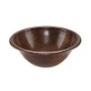 Premier Copper Products Self-Rimming Round Hammered Copper Bathroom Sink in Oil Rubbed Bronze -Bathroom Sinks Sales oil rubbed bronze premier copper products drop in bathroom sinks lr17rdb 64 1000